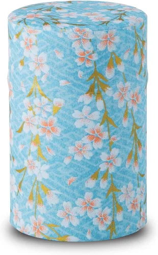 Miniatura 8 de NOREN Lata para Té Japonesa de Hojalata (Papel Yuzen Washi - Oboro Sakura/Rosa), Tamaño de 7.06 oz/Fabricado en JAPÓN con Tapa Interior Incluida