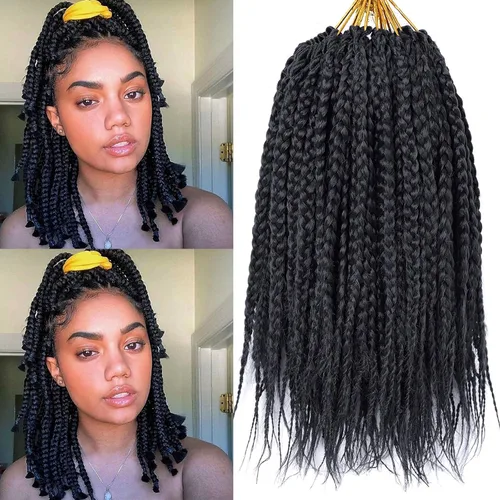 Unionbeauty - Trenzas de ganchillo de 10 pulgadas, trenzas de ganchillo medianas sin nudos, 6 paquetes, trenzas de caja Goddess para mujeres negras,