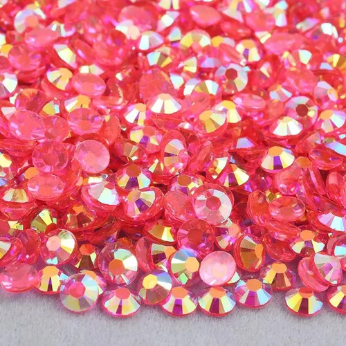 5000 diamantes de imitación de resina de 0.157 in, diamantes de imitación transparentes con parte trasera plana para manualidades, diamantes de Rosa
