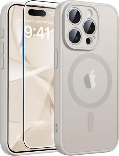 Miniatura 16 de FNTCASE - Funda para iPhone 16 Pro: magnética, mate, translúcida, de grado militar, protectora contra caídas, resistente, fina, duradera y a prueba