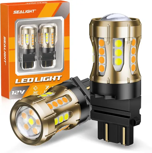 Miniatura 20 de SEALIGHT 194 foco LED 2000K ámbar 168 T10 2825 W5W 600% de brillo, focos LED de cuña para interior de automóvil, reemplazo para luces de matrícula