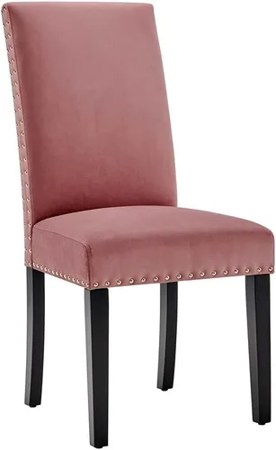 Modway Parcel Performance - Juego de 2 sillas auxiliares de terciopelo para comedor, color rosa polvoriento Rosa (Dusty Rose)
