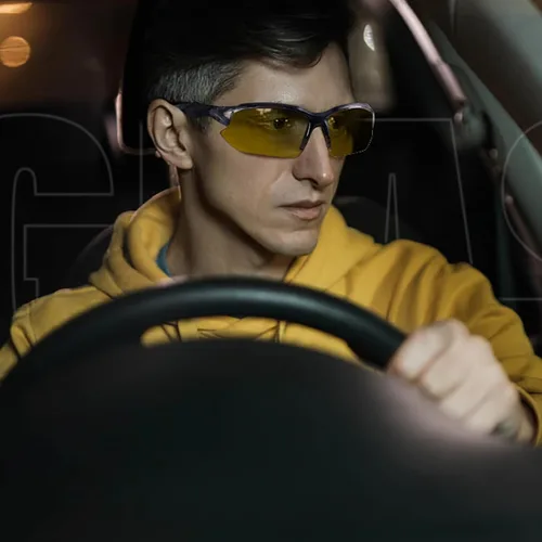 Miniatura 2 de Paquete de 3 lentes polarizados de visión nocturna para hombres, conducción, ciclismo, deporte, noche, antirreflejos, lentes amarillas, marco ligero