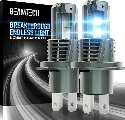 Miniatura 18 de BEAMTECH Bombillas 9005, chips G-XPower HB3 para luz antiniebla 500% más brillante 6500K xenón blanco, enchufe y uso, paquete de 2