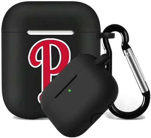 Miniatura 36 de Funda protectora de silicona para 49ers compatible con AirPods de 1ª/2ª generación, funda de carga, llavero