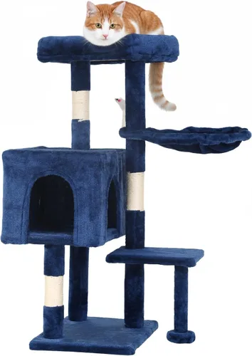 Miniatura 9 de PayLessHere Árbol para Gatos de 54 Pulgadas Torre para Gatos con Poste Rascador para Gatos, Soporte de Condominio para Gatos de Múltiples Niveles