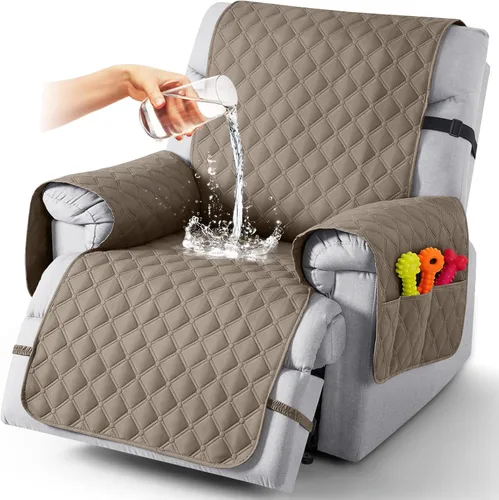 Miniatura 43 de TAOCOCO Fundas reclinables 100% impermeables, con correas para las piernas, funda de sofá reclinable reversible para silla reclinable, protector
