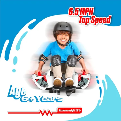 Miniatura 4 de Rollplay Nighthawk - Juguete eléctrico para niños, batería de 12 V 7 AH, 6.5 MPH, a partir de 6 años Blanco