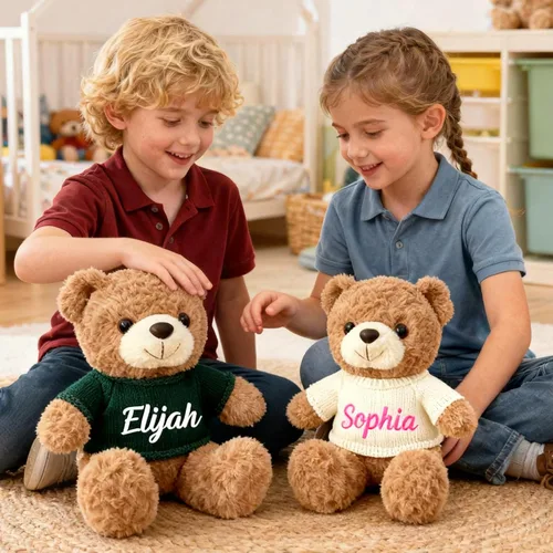 Miniatura 6 de Rryoumisun Oso de peluche personalizado con nombre bordado, animal de peluche suave de 12 pulgadas, regalo único para el día de San Valentín
