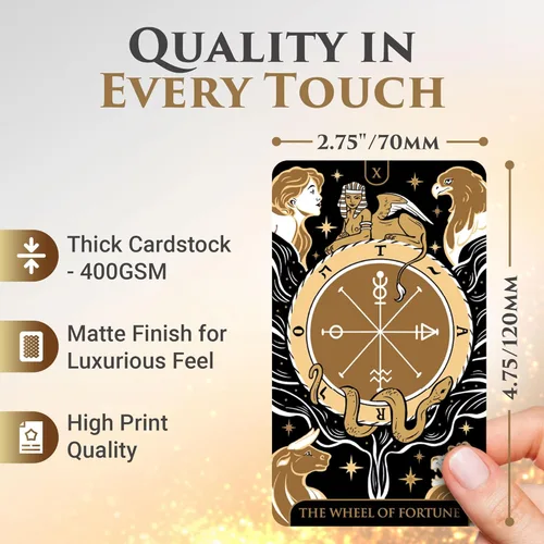Miniatura 3 de Wyspell Cartas de Tarot: Mazo de Tarot Starlight con Libro Guía - Mazo de Cartas de Tarot Único para Principiantes - Cartas Modernas de Adivinación