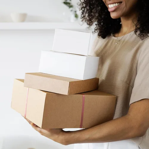 Miniatura 8 de Famagic Paquete de 50 cajas de envío pequeñas de 4 x 4 x 2 pulgadas, cajas de correo de cartón corrugado marrón para pequeñas empresas, cajas