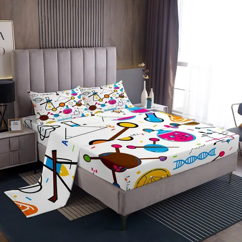Miniatura 11 de Erosebridal Juego de sábanas de zorro con diseño de flores de arcoíris para niños y niñas, diseño de Foxtoon Animal Boho Floral Sábana bajera
