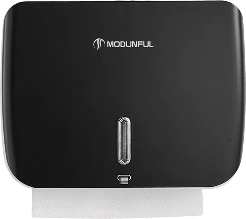 Miniatura 13 de Dispensador de toallas de mano triple para baño, dispensador de toallas de papel plegable en C, montaje en pared con instalación adhesiva sin