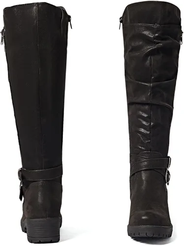 Miniatura 4 de Botas altas hasta la rodilla para mujer, elegantes y cómodas, con punta redonda, cierre de cremallera lateral, para otoño e invierno para mujer