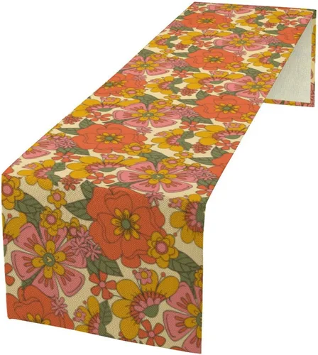 Miniatura 31 de Camino de mesa con estampado de piel de vaca, lino y algodón, rústico, estilo occidental, color negro, marrón, piel de vaca, para decoración