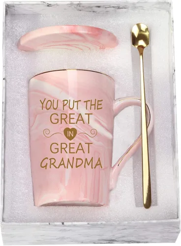 Taza de la Gran Abuela - Perfecta para el Día de la Madre y Cumpleaños, 14 Oz Rosa