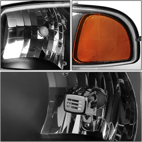 Miniatura 3 de DNA MOTORING HL-OH-SIE994P-BK-AM - Faros delanteros de esquina color ámbar compatibles con Sierra 99-07 / 00-06 Yukon XL 1500 2500