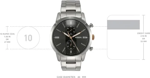 Miniatura 3 de Fossil Townsman - Reloj de cuarzo para hombre acero inoxidable color plateado modelo FS5407