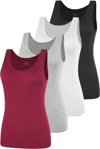 Miniatura 8 de AMVELOP - Camiseta básica sin mangas para mujer, ropa interior, camiseta sin mangas en paquete de 2-4