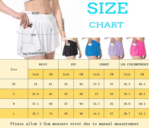 Miniatura 5 de Pantalones cortos fluidos, 2 en 1, con diseño de mariposa, pantalones cortos atléticos de cintura alta para mujer, entrenamiento, ciclismo, correr