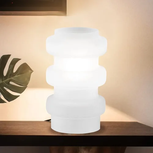 Miniatura 2 de Lámpara de mesa moderna, decoración de iluminación E12, cable de 6.6 pies, sin bombilla (blanco)