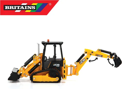 Miniatura 4 de Britains JCB Farm Tomy Toys, retroexcavadora de orugas, camión JCB 1CXT 132, juguete coleccionable, juguetes de granja a escala 132, adecuados