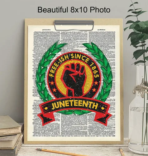 Miniatura 4 de Black Power Art - Decoración de pared con la bandera de Juneteenth - Arte de pared afroamericano para hombres - Cultura negra - Mes de la historia
