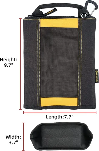 Miniatura 3 de MELOTOUGH Bolsa Pequeña para Herramientas Bolsa de Sujetadores Bolsa de Lona de Utilidad Bolsas con Cremallera para Herramientas Bolsa de Amarillo