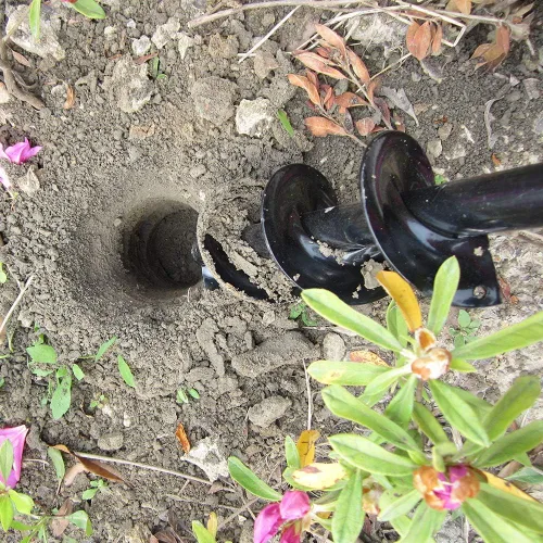 Miniatura 4 de Broca de taladro para plantar – Broca en espiral de 3 x 12 pulgadas – Herramienta de maceta de bulbos y excavadora de agujeros para poste – Taladro