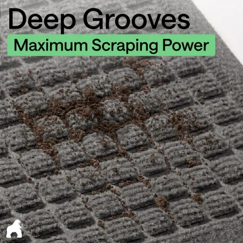Miniatura 4 de GORILLA GRIP® HydroABSORB - Tapete ultra absorbente para puerta delantera y entrada exterior, atrapa la suciedad y la humedad, tapete de bienvenida