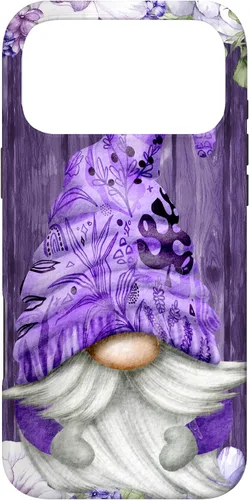 Miniatura 22 de Cute Purple Aesthetic Anemones Flower Pattern Lavender Gnome Case for iPhone 17