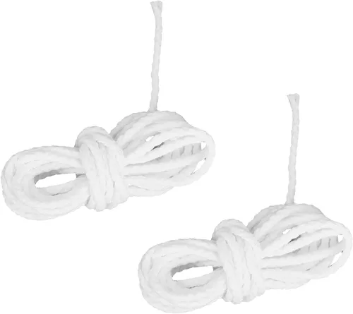 Miniatura 8 de Mechas de vela para lámpara de aceite, juego de 2 mechas de 6.56 pies/paquete de 0.1 pulgadas, buena absorción de aceite, combustión, trenza