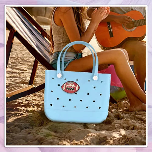 Miniatura 6 de Smiley Charms for Bogg Bag, Bogg Bag Charms Accessories,Decorative Charm for Beach Tote Bag Rubber Beach Bag