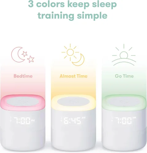 Miniatura 6 de Frida Baby Reloj Despertador 3 en 1 + Máquina de Sonido + Luz Nocturna Reloj Despertador con Luz de Amanecer, Generador de Ruido Blanco