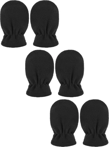 Miniatura 27 de SATINIOR 3 pares de guantes de invierno para bebés y niños pequeños, guantes cálidos de forro polar para bebé niño y niña