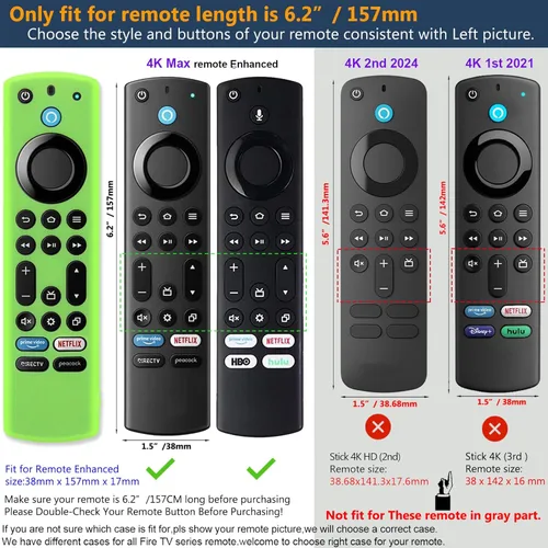 Miniatura 8 de Pinowu Funda de silicona para control remoto (2 unidades) para Fire TV Stick 4K Max/Insignia/Pioneer/Omni Series Fire TV Alexa Voice Remote mejorado