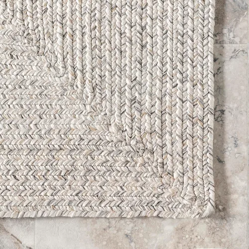Miniatura 7 de nuLOOM 3 x 5 pies Alfombra trenzada sólida para interiores y exteriores, apta para mascotas, resistente al tráfico y a la intemperie, para patio