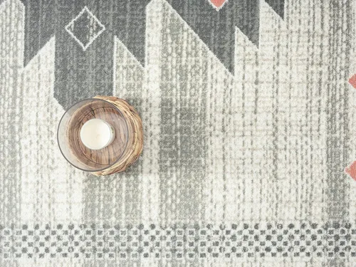 Miniatura 7 de Abani Porto Collection - Alfombra rectangular de 3 x 5 pies, alfombra decorativa rectangular con estampado tribal beige turco y azul