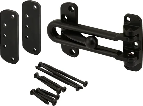 Miniatura 5 de Prime-Line U 9899 - Cerradura de barra oscilante para puertas batientes que se abren hacia adentro, cerradura de seguridad secundaria para puerta