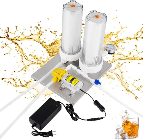 JIAWANSHUN Sistema de filtro de licor de acero inoxidable, filtro de filtro de filtro de vino de 10 pulgadas que hace la purificación, equipo de