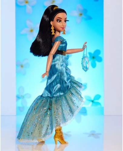 Miniatura 3 de Disney Princess Style Series - Muñeca de moda Jasmine, estilo contemporáneo, vestido de longitud completa, aretes, bolso y zapatos, juguete