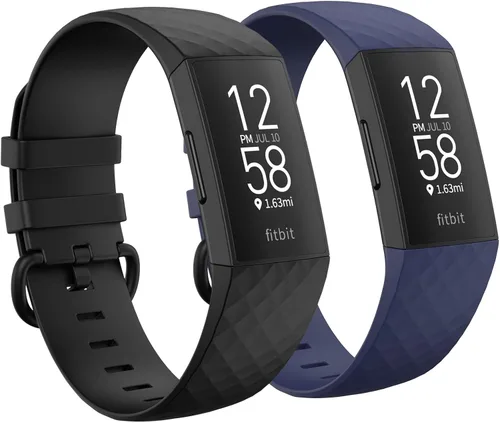 Paquete de 2 correas impermeables compatibles con Fitbit Charge 3, Fitbit Charge 4, Fitbit Charge 3 SE, pulseras deportivas suaves clásicas de