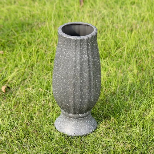 Miniatura 2 de bocola Jarrón de Cementerio con Punta de Metal -Soporte de Flores para Lápidas con Orificio de Drenaje para Flores Artificiales- Decoraciones