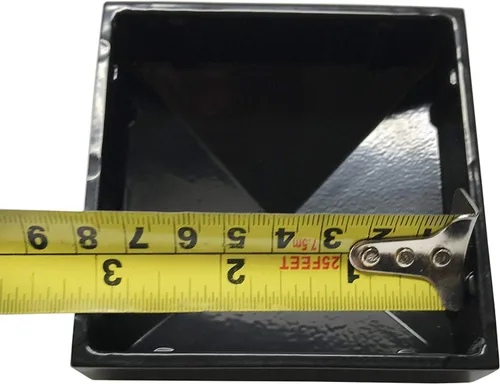 Miniatura 7 de Tapa de poste piramidal de aluminio de 3 x 3 pulgadas para postes de metal, ajuste a presión, color negro con recubrimiento en polvo, resistente al