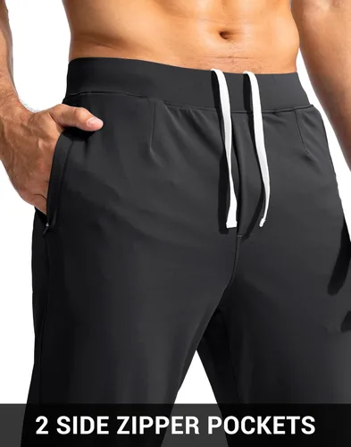 Miniatura 5 de G Gradual Pantalones deportivos de golf para hombre con bolsillos con cremallera, pantalones elásticos ajustados para correr, trabajo y correr