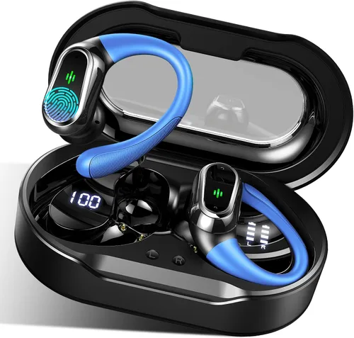 Miniatura 8 de Auriculares inalámbricos, auriculares Bluetooth 5.4 2026 deportivos, 60 horas estéreo de alta fidelidad con graves profundos con micrófono ENC