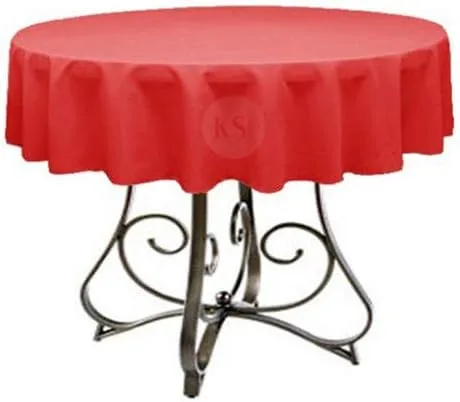 Miniatura 4 de Mantel redondo de poliéster de 72 pulgadas, disponible en más de 45 colores, ideal para restaurantes y superposiciones versátiles de eventos, elige