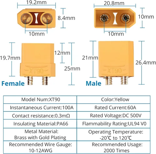 Miniatura 6 de AUTOUTLET 20 unids 10 pares XT30 bala conectores macho y hembra con termorretráctil para coche RC/barco/batería LiPo