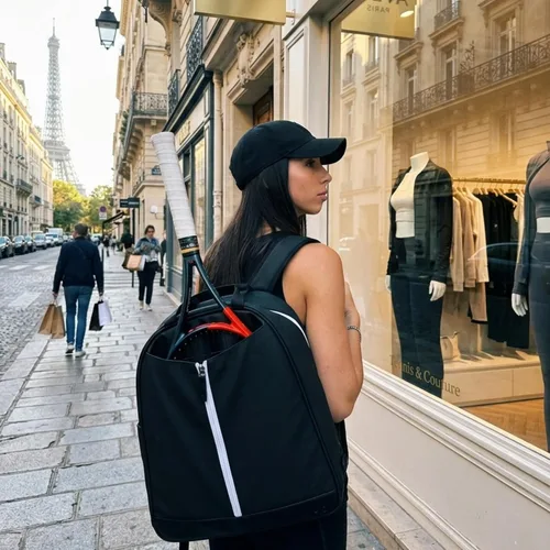 Miniatura 4 de AYRES Mochila de tenis – Amplia bolsa de tenis, pádel y pickleball para mujer Compartimento para raqueta de acceso rápido (para 2) Bolsa