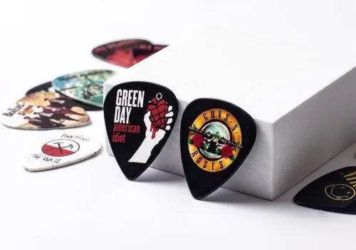 Miniatura 2 de Púas para guitarra de bandas míticas (10 púas medianas en un paquete) (Para amantes de la música) (Grosor medio (0.71 mm))